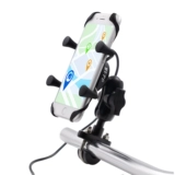 Педали, мотоцикл, держатель для телефона, противоударная водонепроницаемая металлическая трубка для навигатора с зарядкой для велоспорта, алюминиевый сплав