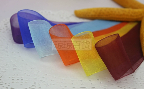 Прозрачная шифоновая лента, кабельные стяжки, 3.8-4см, 45м