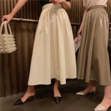 Летняя длинная тонкая юбка, 2019, средней длины, высокая талия, А-силуэт
