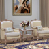 Bàn điện thoại tân cổ điển châu Âu Bàn phòng khách bằng vàng sâm panh chạm khắc phù hợp với đồ nội thất Góc hai lớp - Bàn trà ban ghe dep Bàn trà