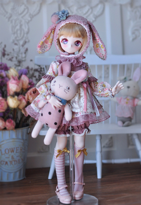 taobao agent Solid Dance Paradise (customized) BJD MDD baby clothing 4 -point four -point giant baby dress [Purple Rabbit]