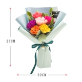 Реалистичная флисовая ткань на день Святого Валентина в форме цветка, набор материалов, DIY, подарок на день рождения, букет