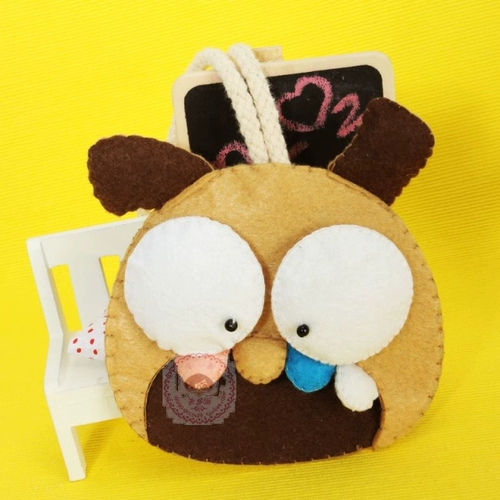 Флисовая ткань, набор материалов, небольшая сумка, монстр, ключница, DIY, не требует вырезания