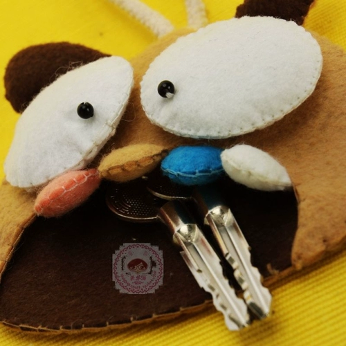 Флисовая ткань, набор материалов, небольшая сумка, монстр, ключница, DIY, не требует вырезания