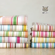 Cotton sọc vải Cotton mỏng mềm mại ngang màu thun dải mùa xuân và mùa hè áo sơ mi váy tự làm vải thủ công