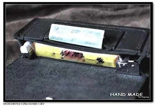 Черная кожаная зажигалка ручной работы, из натуральной кожи, воловья кожа