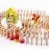 Thùng domino hai mặt công nhận kiến ​​thức từ trẻ em người lớn thông minh khối xây dựng bằng gỗ khối xây dựng đồ chơi Khối xây dựng