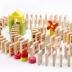 Thùng domino hai mặt công nhận kiến ​​thức từ trẻ em người lớn thông minh khối xây dựng bằng gỗ khối xây dựng đồ chơi