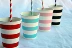 Stripes Giấy CUPS Dùng Một Lần Bảng Nguồn Cung Cấp Dày Nước Nóng và Lạnh Ly Đảng Uống Cup Các món ăn dùng một lần