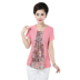 Hôm nay đặc biệt trung niên mùa hè ngắn tay T-Shirt kích thước lớn mẹ áo sơ mi màu đen vàng leopard point giả hai của phụ nữ quần áo áo kiểu trung niên sang trọng Quần áo của mẹ