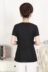 Hôm nay đặc biệt trung niên mùa hè ngắn tay T-Shirt kích thước lớn mẹ áo sơ mi màu đen vàng leopard point giả hai của phụ nữ quần áo áo kiểu trung niên sang trọng Quần áo của mẹ