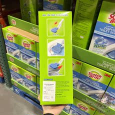 Одноразовые туалет щетки costco代购 台湾产 3m思高可抛式马桶刷套装(1柄+1底座+24头)