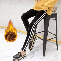 Quần legging bà bầu cộng với nhung mùa đông 2018 mới dày mùa thu đông mặc quần ấm cho bà bầu nâng bụng quần bầu baggy