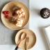 Kawashima House cao su Nhật Bản đĩa gỗ tấm gỗ trái cây sáng tạo tấm tấm gỗ snack món ăn bộ đồ ăn GP-20 bộ bát đĩa sứ cao cấp Đồ ăn tối