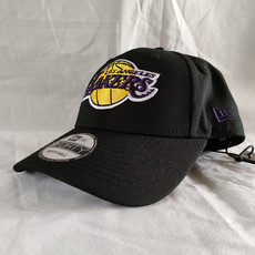 бейсболка new era正品现货洛杉矶湖人队鸭舌帽弯檐帽棒球帽nba帽子可调