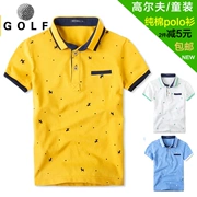 Golf quần áo trẻ em ngắn tay ve áo áo bóng quần áo golf quần áo trẻ em T-Shirt trẻ em nhỏ của thể thao giản dị t-shirt