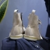 Shibuya mùa thu và mùa đông mới đơn giản đồng bằng giày nam của Anh Sa mạc BOOT thanh niên dây kéo shop giầy Giày ống