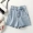 Hàn Quốc thứ tự 18 mùa hè mới cao eo mỏng lỏng rộng chân quần nóng ánh sáng quần short denim nữ EXK97 bây giờ