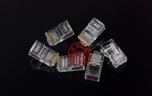 Оригинальные CK Super Five Types of Crystal Head Network Crystal Head Head RJ45 Кристаллическая головка сетевой кабель 100 Хрустальная головка хрустальной головки