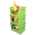 Nhựa xếp chồng tủ lưu trữ hộp lưu trữ kệ trái cây và rau giỏ giỏ đồ chơi hộp lưu trữ khung - Kính Kính