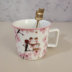 Xuất khẩu Nhật Bản Golden Rose Gold Dễ thương Dễ thương Lucky Cat Coffee Spoon Stirling Spoon Tráng miệng Muỗng Trà chiều - Cà phê ly uống cà phê Cà phê