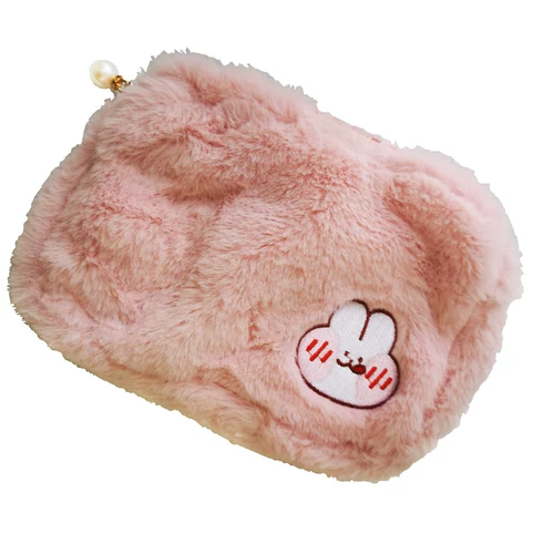 Брендовый вместительный и большой плюшевый пенал, косметичка, маленькая сумка клатч, Южная Корея, облако, с медвежатами
