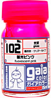 Fluorescent Rose 102GAIA transparent fluorescence color Gaia Oily paint Model Coloring Pigment fluorescence series 101-11015ml