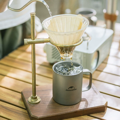 Naturehike Noble Titanium Double -Layer Cup Portable Outdoor Open Wild Below