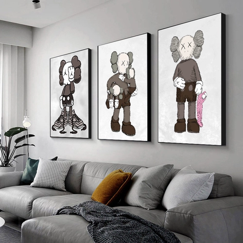Kaws Art Hanging Painting Entry, Porch Creative Cartoon Tid