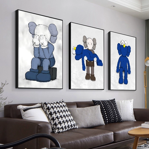 Kaws Art Hanging Painting Entry, Porch Creative Cartoon Tid