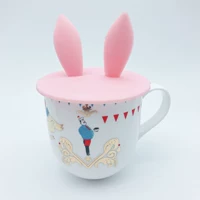 Крышка чашки с ушной чашкой розового кролика (исключая чашку)