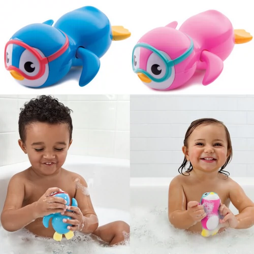 Munchkin, мультяшная заводная игрушка для ванны для игр в воде, пингвин
