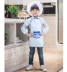 Trẻ em chơi nhà đồ chơi đầu bếp nhỏ chơi quần áo nhà bếp tạp dề chef hat mẫu giáo góc vai trò hiệu suất quần áo đồ chơi nấu ăn cho bé Đồ chơi gia đình