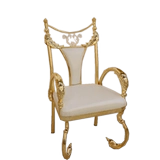 Итальянский барочный бутик -сплав сплав металлический покрытие k Золото, с золотом, наполненным золотом, повседневным креслом, наполненным золотом