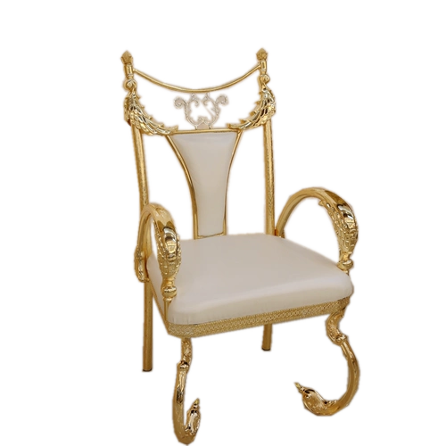 Итальянский барочный бутик -сплав сплав металлический покрытие k Золото, с золотом, наполненным золотом, повседневным креслом, наполненным золотом