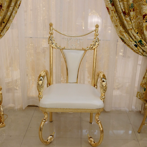 Итальянский барочный бутик -сплав сплав металлический покрытие k Золото, с золотом, наполненным золотом, повседневным креслом, наполненным золотом