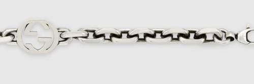 Gucci, ретро серебряный браслет, цепь для влюбленных, серебро 925 пробы