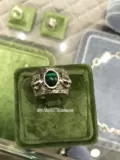 Gucci, ретро кольцо изумруд, серебро 925 пробы, с драгоценным камнем