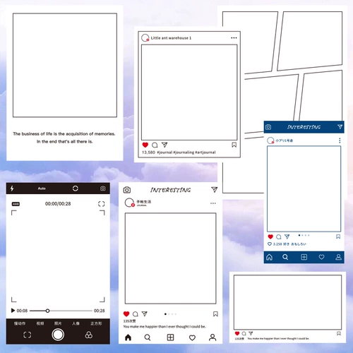 Новая оригинальная коллажная коробка рука рука фото настенная рама украшения разделить зеркал ins лента съемки