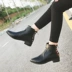 Martin boot nữ mùa thu đông 2018 kiểu mới đinh tán đinh tán kiểu mới dày với giày cao gót nhọn với giày cao gót Giày ống