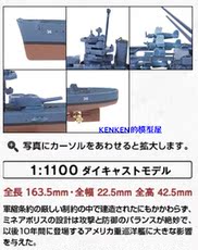 Корабль eaglemoss世界军舰64 1/1100美国重巡洋舰明尼阿波利斯号舰船全新
