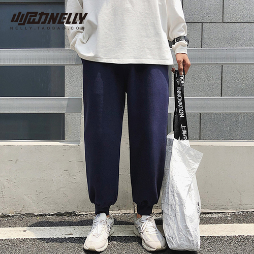 Ins pants, men's Korean trend, mix and match loose cropped pants, Guochao brand, sports and leisure straight tube chic overalls