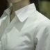 Phụ nữ mới áo sơ mi trắng ngắn tay chuyên nghiệp mặc áo sơ mi trắng sọc dài tay của phụ nữ yếm văn phòng dịch vụ ngân hàng phỏng vấn