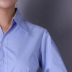 Mới mùa thu của phụ nữ yếm dụng cụ văn phòng chuyên nghiệp mặc màu xanh dài tay áo sơ mi eo OL áo sơ mi Áo sơ mi