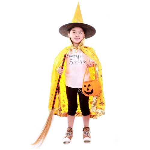 Детский волшебный плащ, метла, xэллоуин