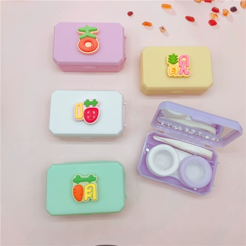 Cartoon Stealth Myopia Glasse Box Box, чтобы написать коробку с партнером двойной цепной коробку портативной замены зрачка WL122