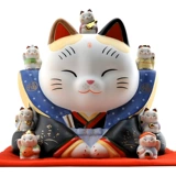 Японский фармацевт Kiln Qifu Cai Cat Cat Большой керамика ручной работы Открыто открыто для свадебных подарков