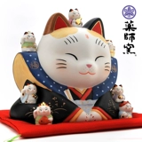 Японский фармацевт Kiln Qifu Cai Cat Cat Большой керамика ручной работы Открыто открыто для свадебных подарков