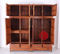 Шкаф 红木刺猬紫檀山水顶箱柜花梨木大衣柜中式储物柜卧室实木四门衣橱