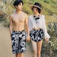 Cặp đôi đồ bơi nữ bikini bikini bốn mảnh ngực nhỏ tập hợp tấm thép tình nhân bãi biển Hàn Quốc áo tắm mùa xuân nóng bỏng - Vài đồ bơi set đồ đôi đi biển